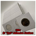 100x $1 "2x2" Adhesive Coin Holders (27.5mm)