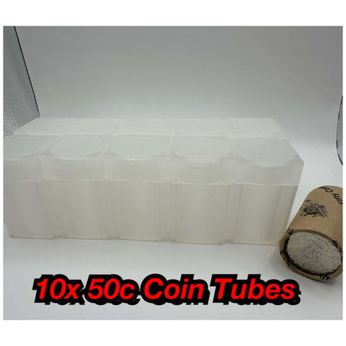 10x 50c Coin Tube