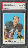1969 Topps FB Card #237 Donny Anderson Green Bay Packers HOF PSA 8 NM-MT (MGD2)