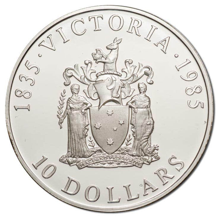 1985 $10 1.2oz Silver Proof Victoria 150 Years
