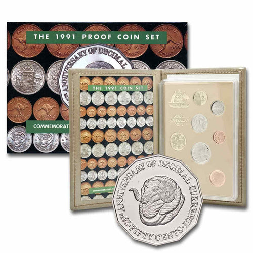 1991 RAM Proof 8x Coin Set - Mintage: 64,422