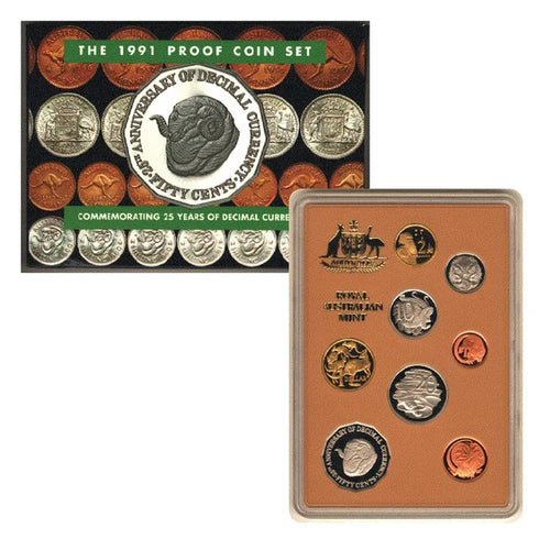 1991 RAM Proof 8x Coin Set - Mintage: 64,422