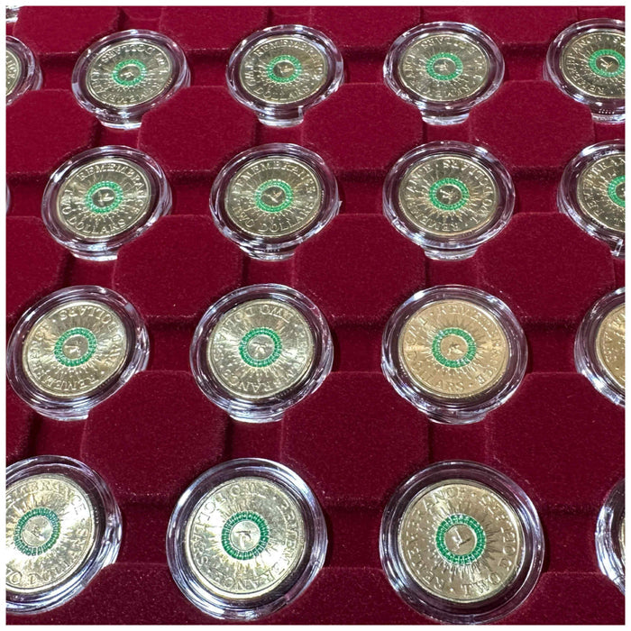 1x UNC 2014 $2 Green Dove Coin - In Lighthouse Capsule