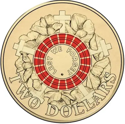 1x UNC 2015 Lest We Forget Anzac Cove “Wargraves” $2 Coin - In Lighthouse Capsule