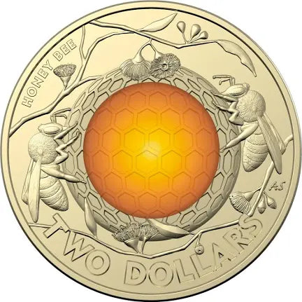 1x UNC 2022 Honeybee $2 Coin - In Lighthouse Capsule