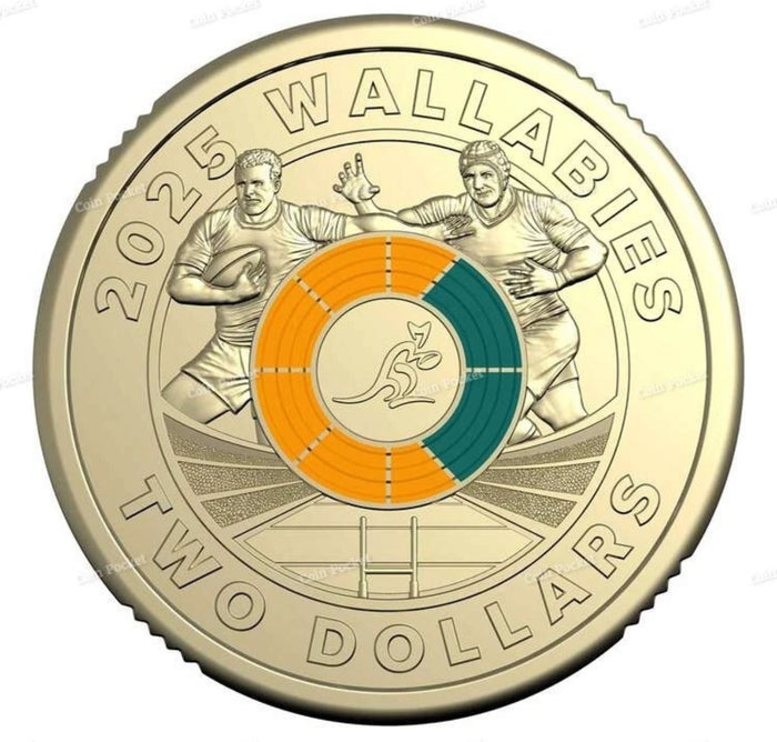 1x UNC 2025 Wallabies & Wallaroos $2 Coin Bundle - In Lighthouse Capsules