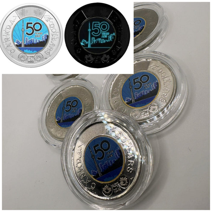 1x UNC 2026 £2 UK CN Tower Glow In The Dark - In Lighthouse Capsule
