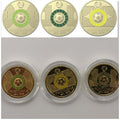 1x UNC Matildas Soccer $2 Coin Bundle (Dark Green, Green & Yellow) - In Lighthouse Capsules