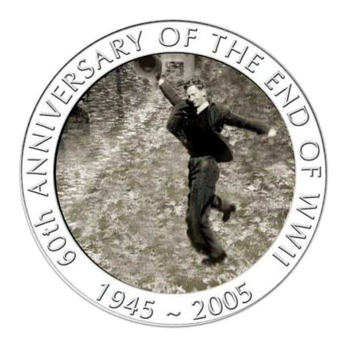 2005 1oz Silver 60th Anniversary Of The End Of WW2 Dancing Man Coin - Mintage: 25,000