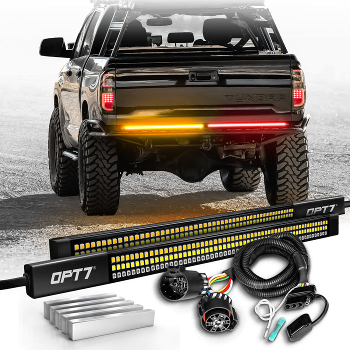 2007-2021 Toyota Tundra LED Tailgate Light Bar Bundle with No-Drill Magnets and Reverse Wire Harness
