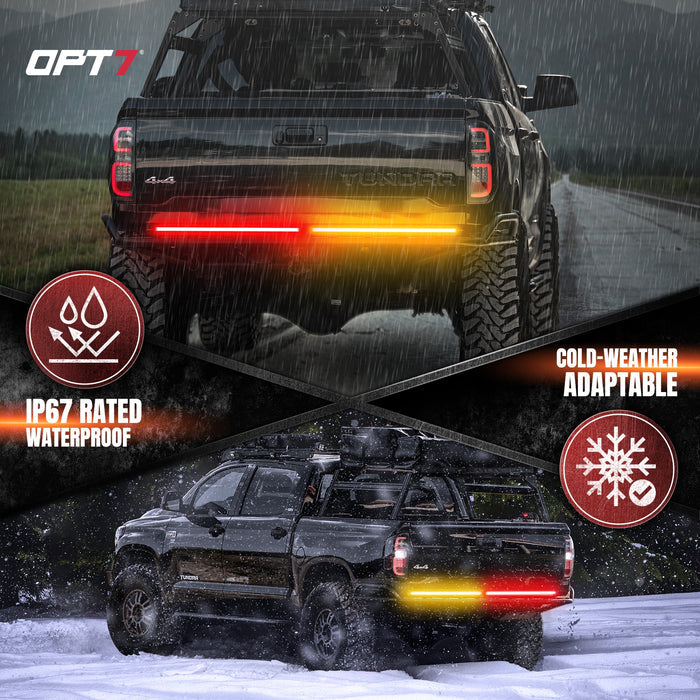 2007-2021 Toyota Tundra LED Tailgate Light Bar Bundle with No-Drill Magnets and Reverse Wire Harness