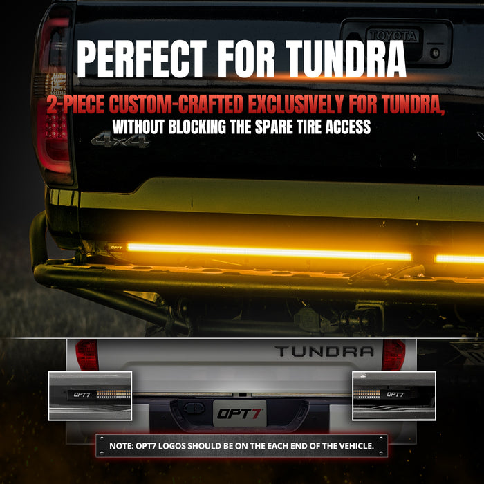 2007-2021 Toyota Tundra LED Tailgate Light Bar Bundle with No-Drill Magnets and Reverse Wire Harness