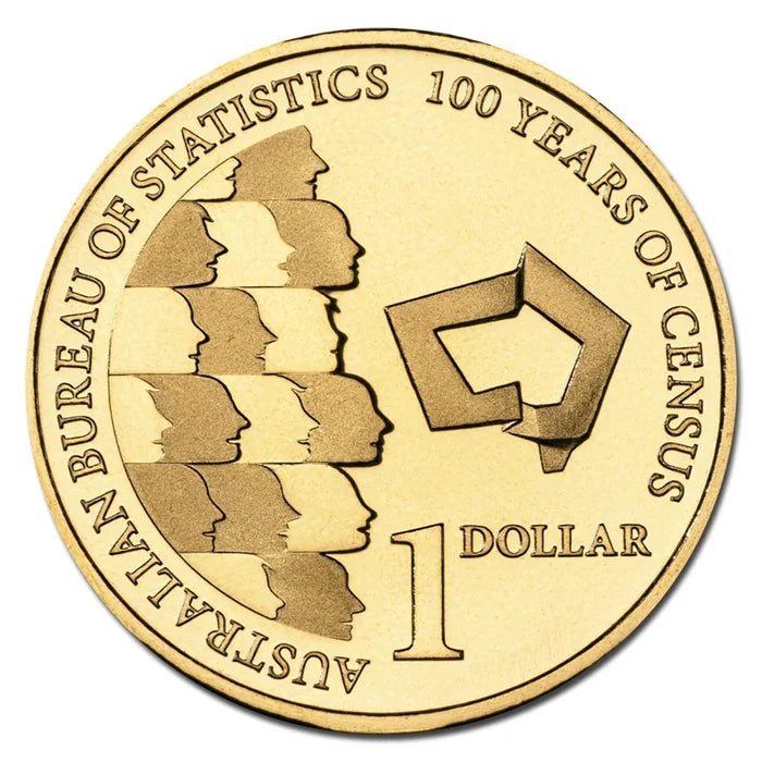 2011 $1 100 Years Of Census Carded Coin
