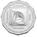 2011 50c 60th Anniversary Of National Service Medal Carded Coin - Mintage 44,630