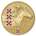 2013 $1 Coloured Black Caviar Carded Coin