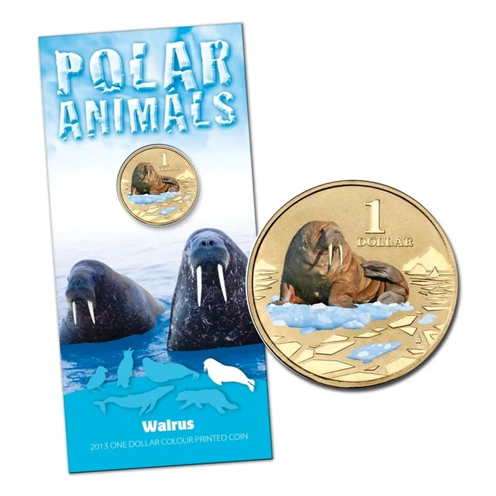 2013 $1 Weddell Seal Polar Animals Series Carded Coin - Mintage: 10,002