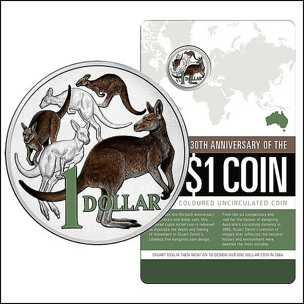 2014 $1 30th Anniversary of the $1 Coloured Coin