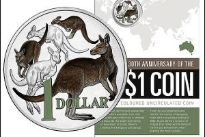 2014 $1 30th Anniversary of the $1 Coloured Coin