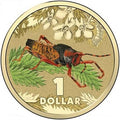 2014 $1 Leichhardt's Grasshopper Bright-Bug Series Carded Coin - Mintage: 30,000