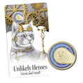 2015 $1 Feline Mascot Of HMAS Encounter Unlikely Heroes Series Carded Coin - Mintage: 10,002