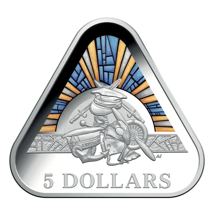 2018 0.7841oz Triangular Silver LAND-SEA-AIR Proof Coin - Mintage: 10,000