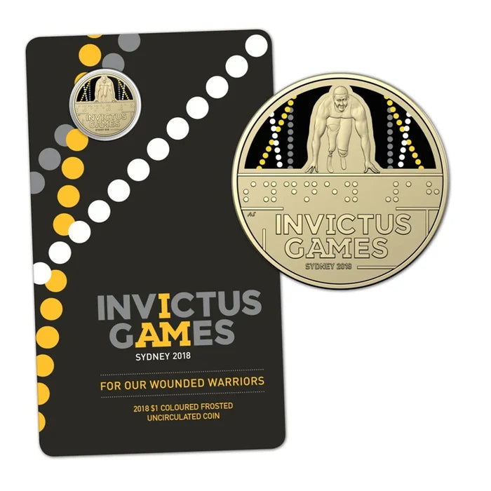 2018 $1 Invictus Games Carded Coin - Mintage: 30,000