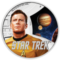 2019 1oz Star Trek Captain Kirk & Jupiter Coin - Mintage: 3,000