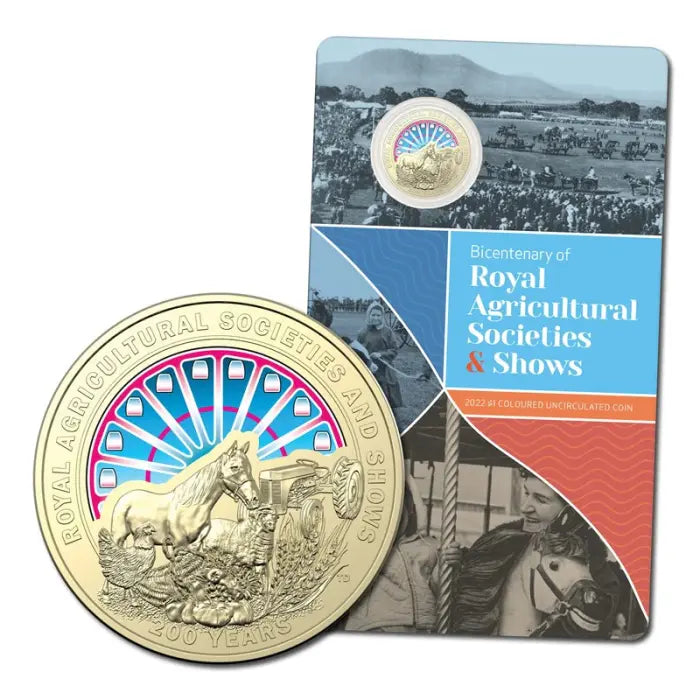 2022 $1 Royal Agricultural Societies & Shows Carded Coin - Mintage: 40,000