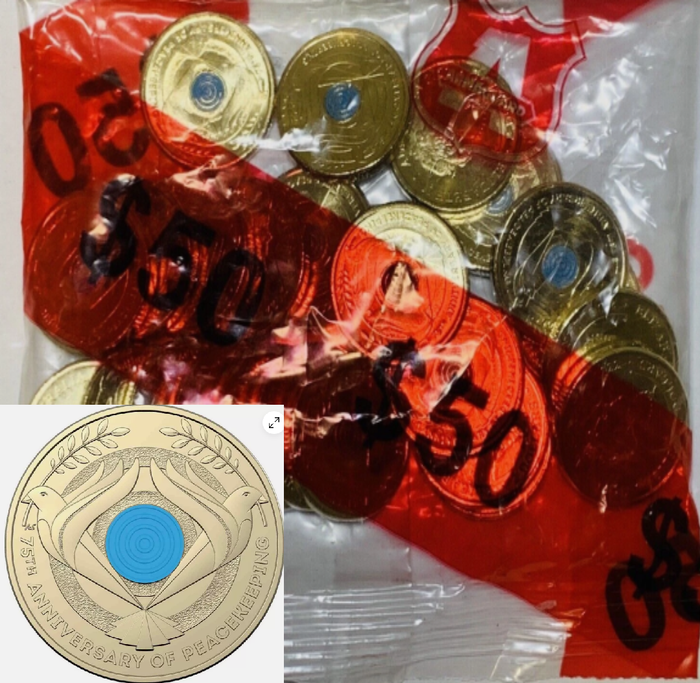 2022 $2 75th Peacekeeping Dove Security Bag - Includes Protective Tube & Sticker