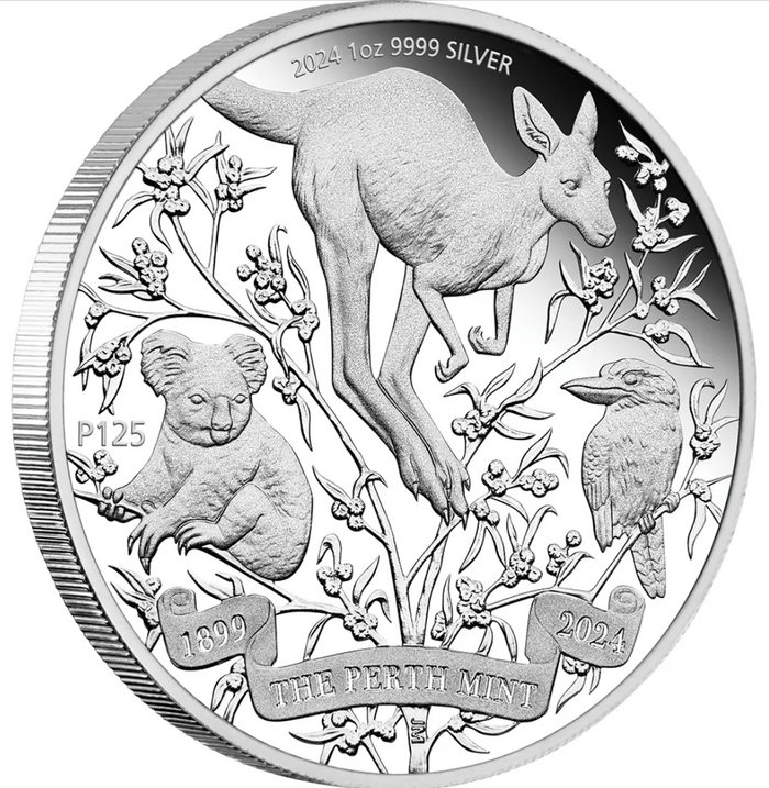 2024 1oz Silver Perth Mint's 125th Anniversary Coin - Mintage: 10,000