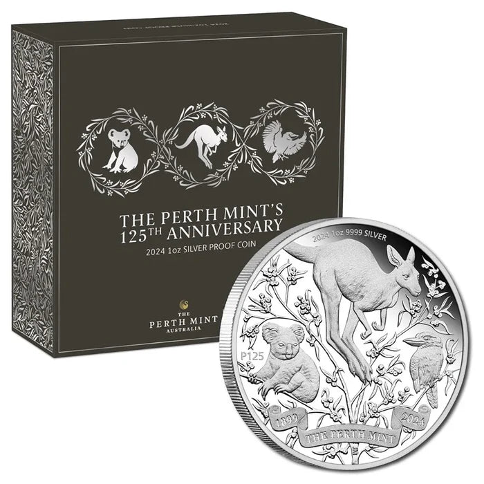 2024 1oz Silver Perth Mint's 125th Anniversary Coin - Mintage: 10,000