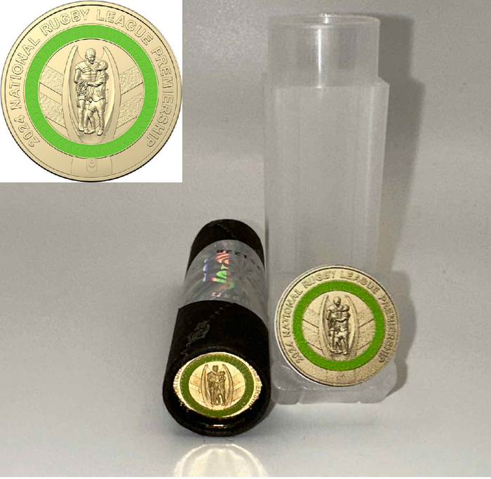 2024 $2 NRL Green Cotton & Co Roll - Includes Protective Tube & Sticker