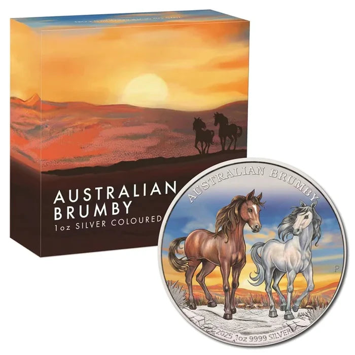 2025 1oz Silver Australian Brumby Coin - Mintage: 1,500
