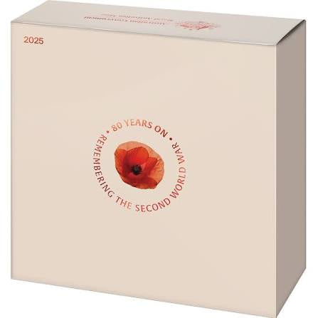 2025 $2 80th Anniversary Of World War 2 (Poppy Wreath) 'C' Mint Silver Proof Coin