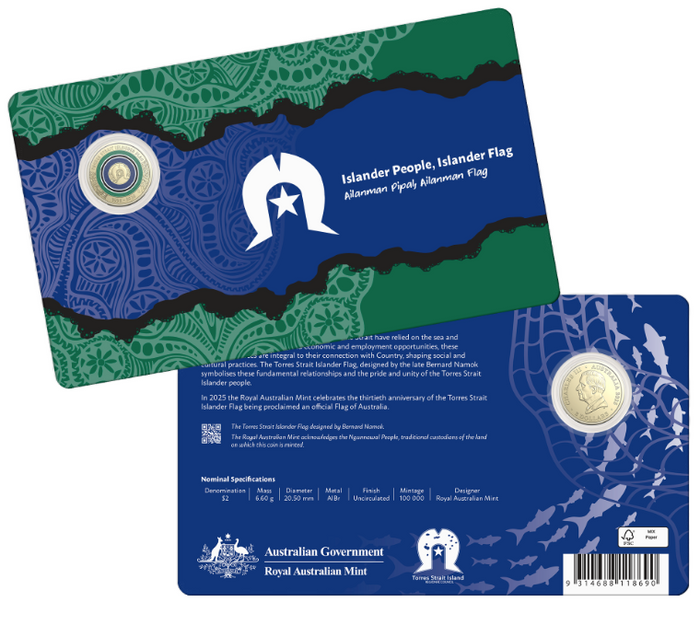 2025 $2 Torres Strait Islander TSI ‘C’ Mintmark Coin