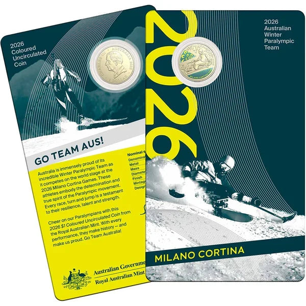 2026 $1 Winter Paralympic Team Carded Coin - Mintage: 25,000