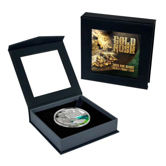 2026 1oz Silver Gold Rush Coin - Mintage: 500