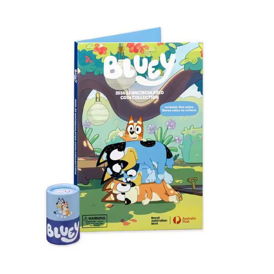 2026 Bluey $2 5x Coin Tube & Folder - Sealed UNC