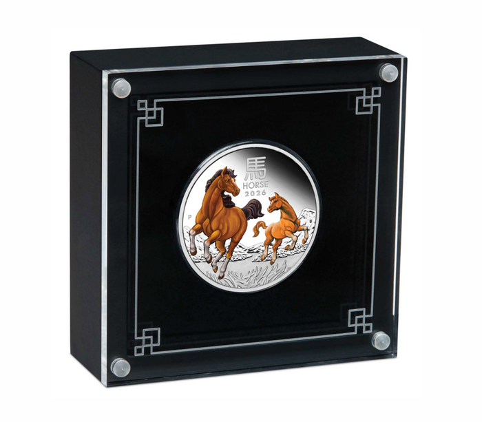 2026 Year Of The Horse 1/2oz Silver Proof Coloured Coin