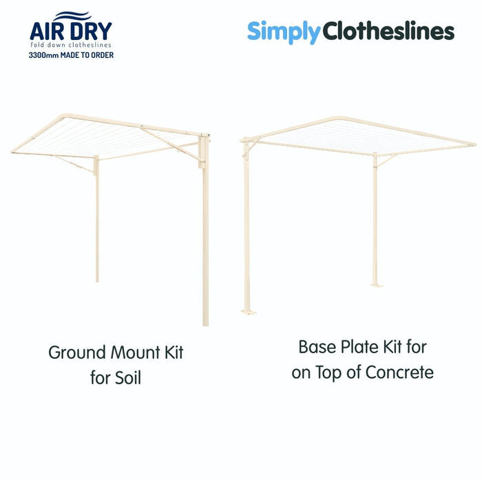 Air Dry 3300 Fold Down Clothesline - Made to Order - Simply Clotheslines