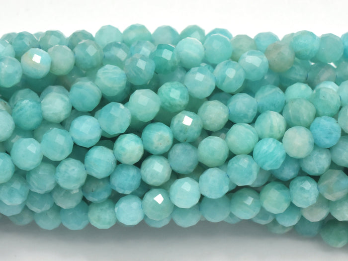 Amazonite Beads, 3.5mm Micro Faceted Round-BeadBasic