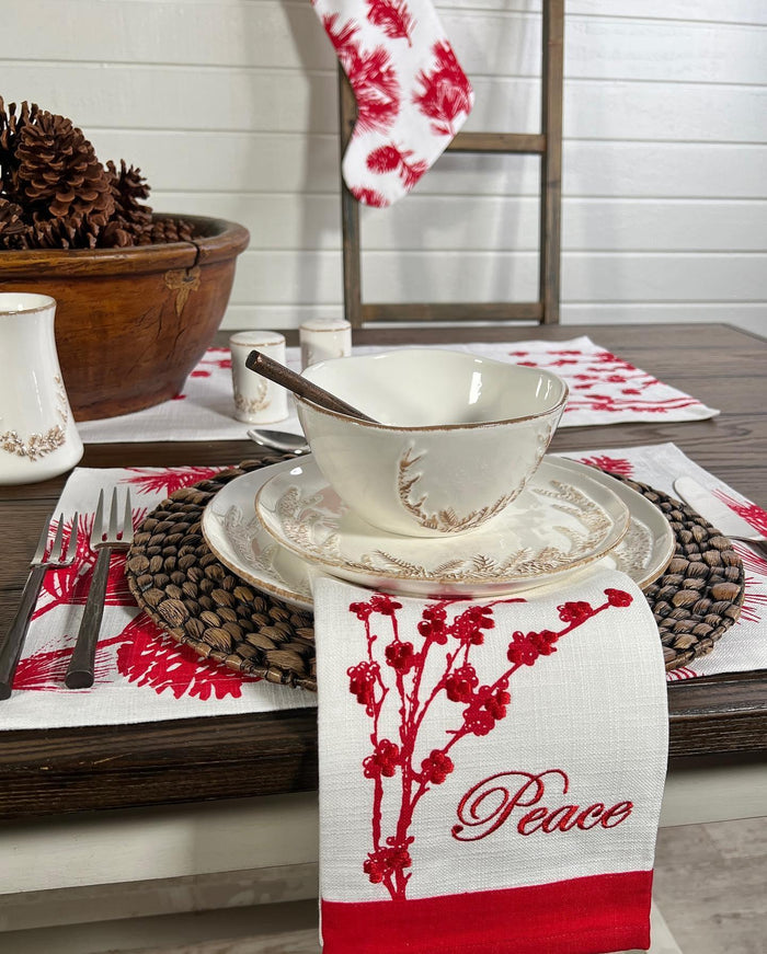 Antler and pines tableware Christmas Table Setting - Your Western Decor