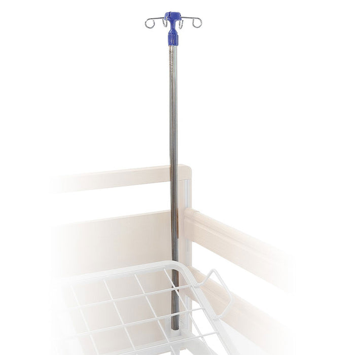 Asta porta flebo in acciaio inox MORETTI MPA303 - 4 ganci in acciaio