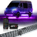 AURA Class B & B+ RV Camper Exterior LED Aluminum Underglow Lighting Kit - Wireless Remote Control Full Color Spectrum
