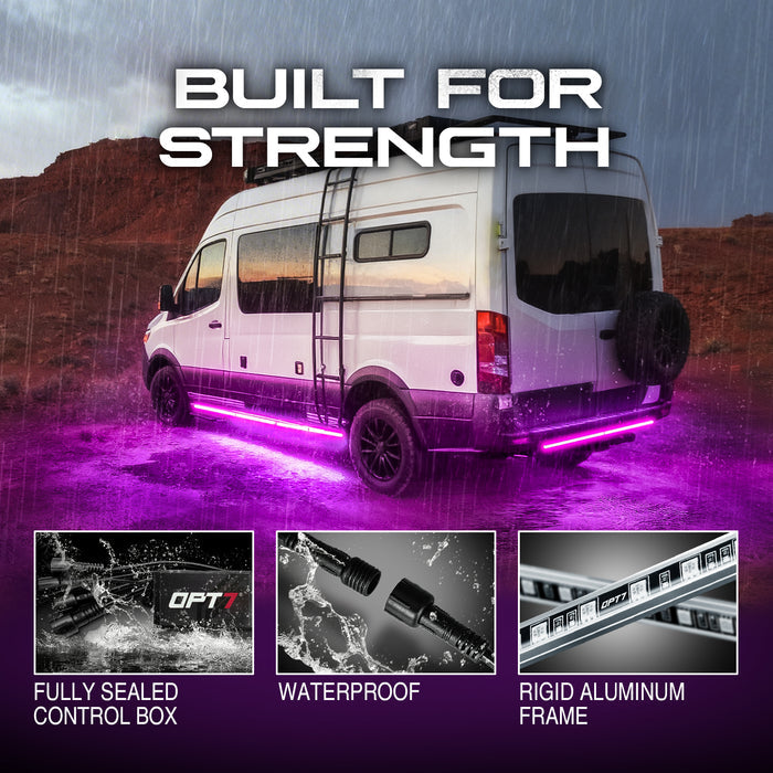 AURA Class B & B+ RV Camper LED Aluminum Underglow Lighting Kit - Wireless Remote Control Full Color Spectrum