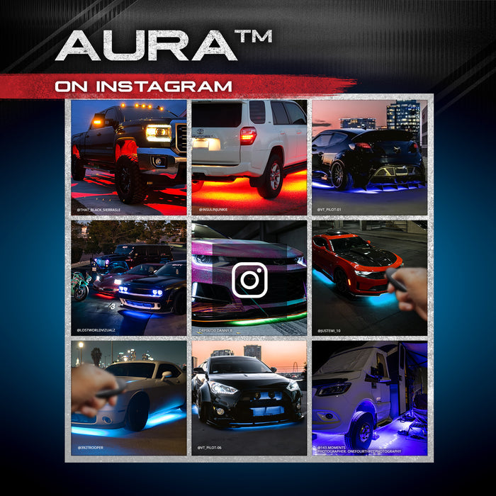 AURA Class B & B+ RV Camper LED Aluminum Underglow Lighting Kit - Wireless Remote Control Full Color Spectrum