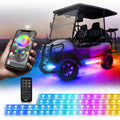 AURA DreamColor Golf Cart Flexible Underbody Glow LED Lighting Strip Kit Bluetooth APP and Remote Control Full Color Spectrum