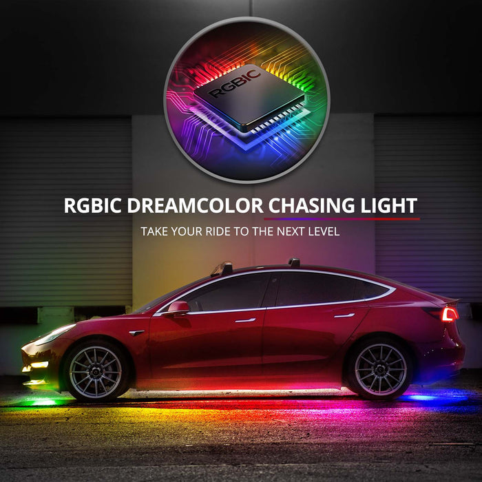 AURA Flexible LED DreamColor Underglow Lighting Strip Kit w-Remote