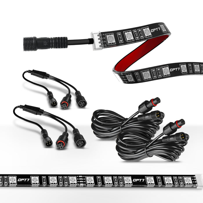 AURA LED Expansion Pack - (2) 24-Inch Strips with Splitters & Extensions
