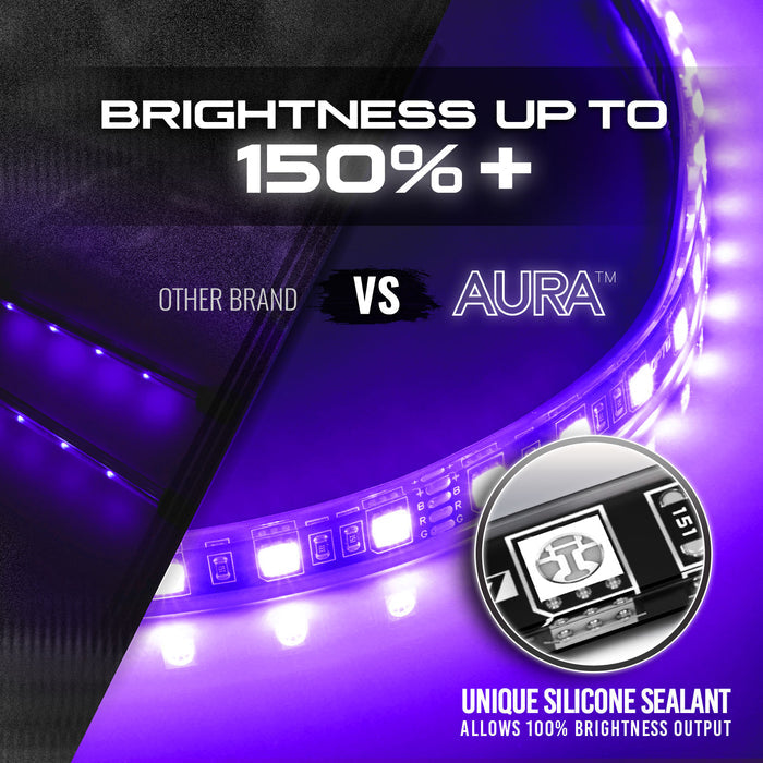 AURA LED Expansion Pack - (2) 24-Inch Strips with Splitters & Extensions
